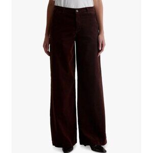 AG Jeans Stella Low Slung Palazzo Corduroy Pants Brown Size 26 NWT